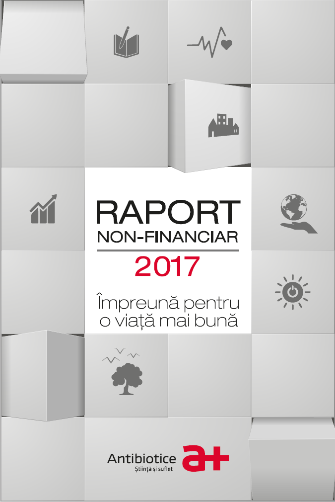 ÎMPREUNĂ PENTRU O VIAȚĂ MAI BUNĂ” este conceptul prin care Antibiotice Iași lansează primul său raport nefinanciar pentru perioada 1 ianuarie - 31 decembrie 2017 RNF_2017il puteți citi aici.