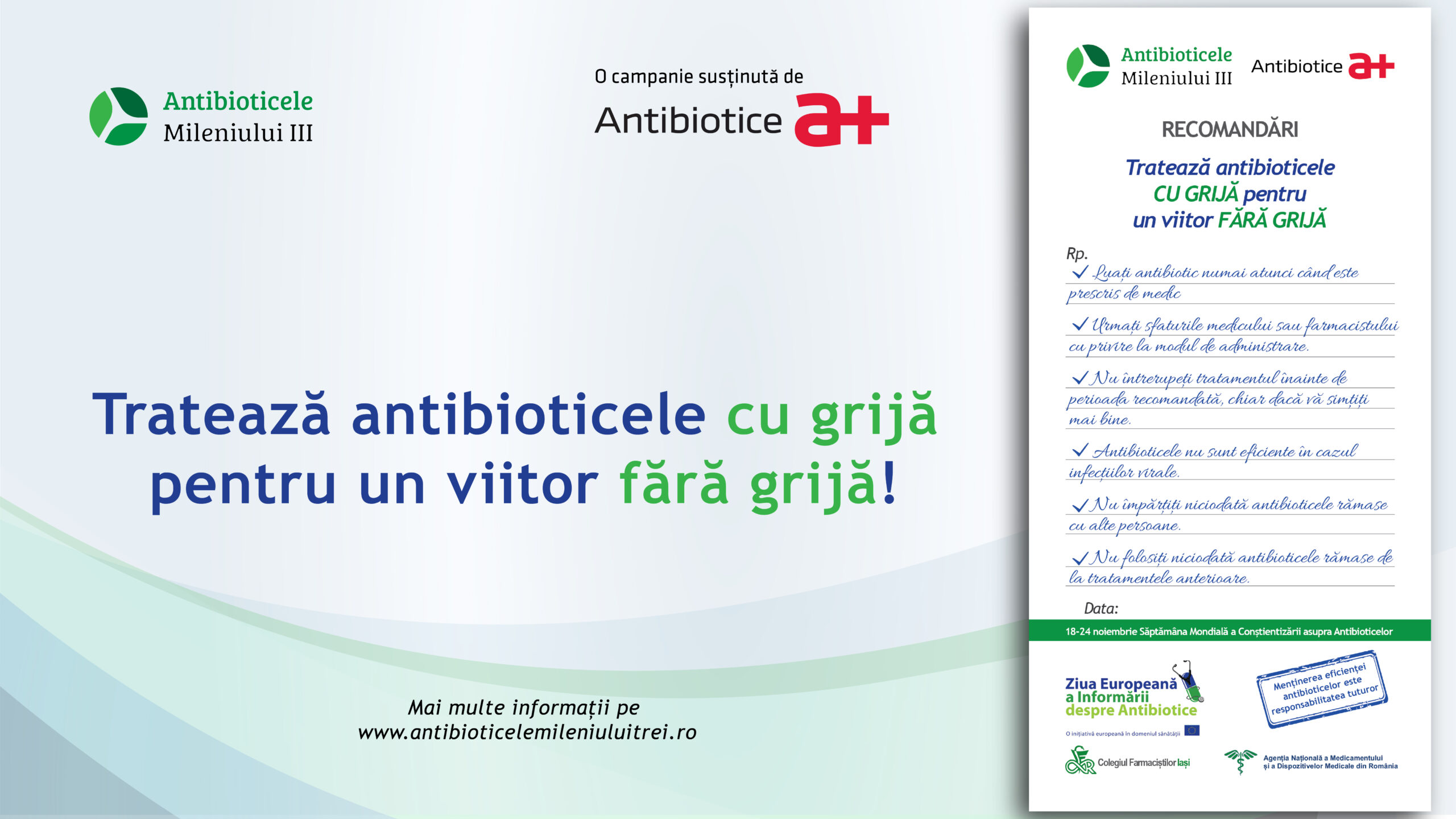 Tratează antibioticele cu grijă pentru un viitor fără grijă 2023